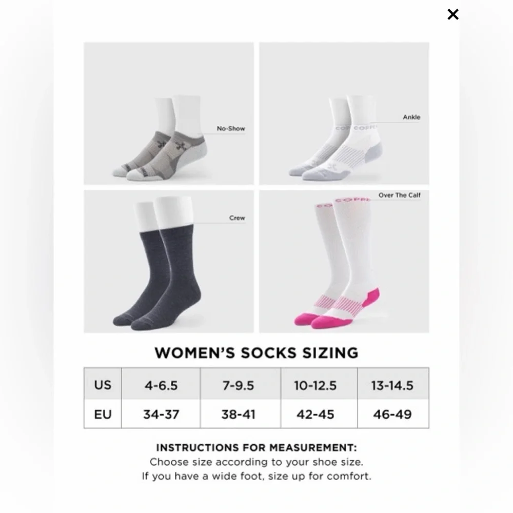 Tommie Copper Woman’s 4 Pack Compression Ankle Socks   Shoe Size (10-12.5) NWT